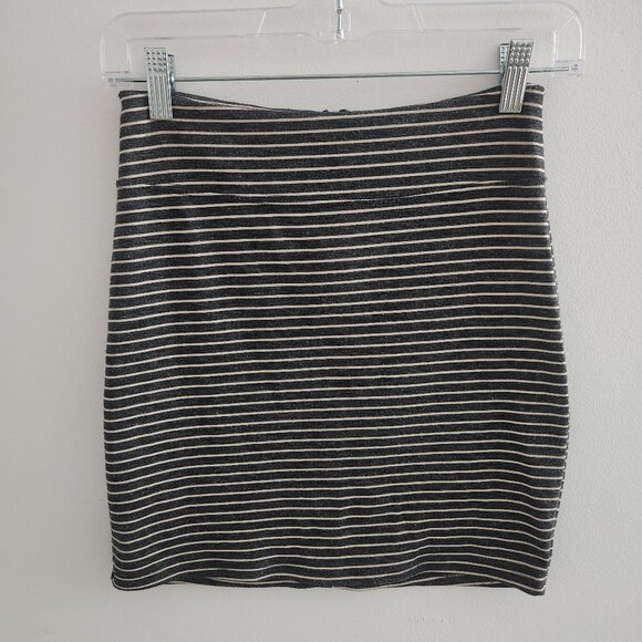 BDG Skirt Pencil Mini Short Stripe Women Zip Stretch Cute Sexy Bodycon Small - Picture 1 of 5